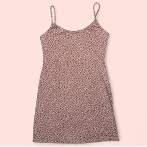 Brandy Melville Pink Floral Mini Dress